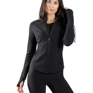 NWT 90 Degree By Reflex Full Zip Running Track Jacket Black Size XL $90 11HL417